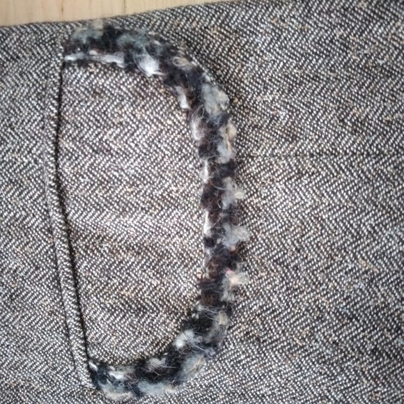 Brown/Cream Herringbone Blazer UK 10 (small) - Picture 3 of 4